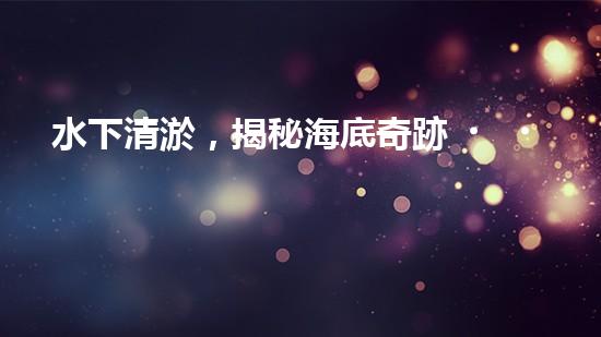水下清淤，揭秘海底奇跡！